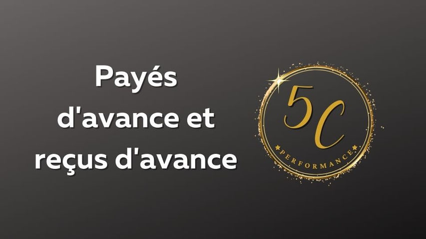 C20 - Payés d'avance et reçus d'avance